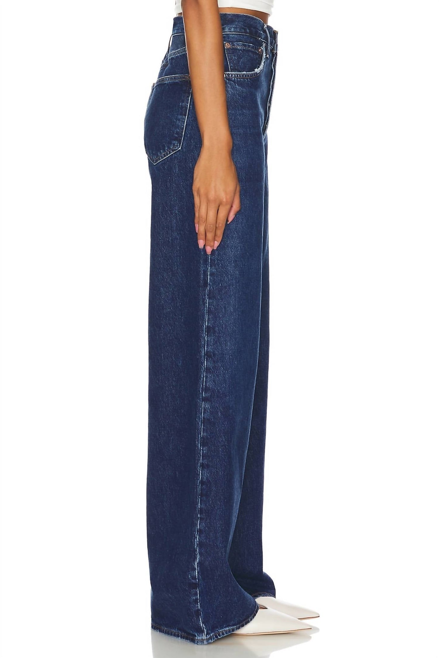 Agolde - Dame Wide Leg No Cuff Jeans