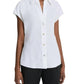 Vince - CAP SLEEVE BUTTON DOWN BLOUSE