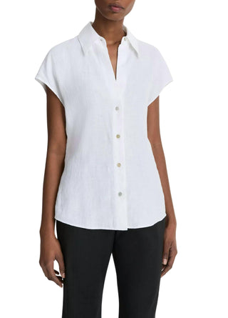 Vince - BLUSA DE MANGA CURTA COM BOTÕES