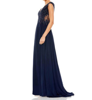Mac Duggal - Vestido com corpete e manga curta