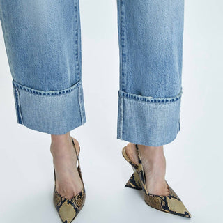 Pistola - Calça Jeans Ryder de Cintura Alta e Punhos Retos