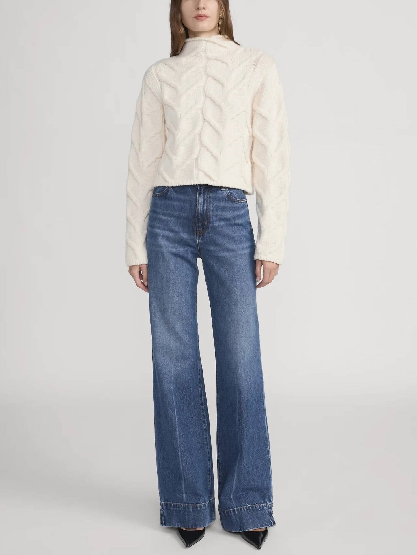 Frame - Cable Funnel Sweater