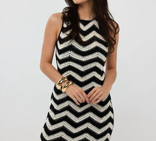 Esqualo - LONG CROCHET DRESS