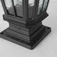Garden Post Light Black Aluminum Outdoor Column Light