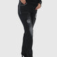 Frank Lyman - Diamante Woven Denim Pant