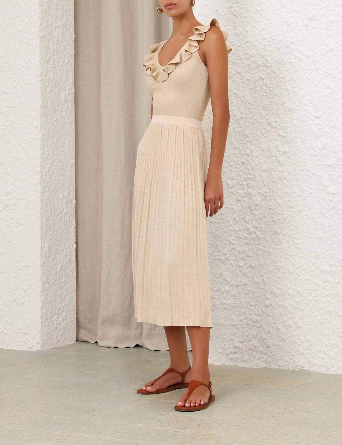 Zimmermann - Everly Frill V-neck Top