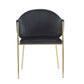 Modern Upholstered Dining Chair With Plush Velvet and Metal Frame