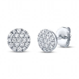 Diana M Jewels - Brincos de diamantes com pavê circular de 1,01 ct