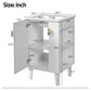 Bathroom Vanity With Sink, Soft-Close Door, Half-Moon Pulls