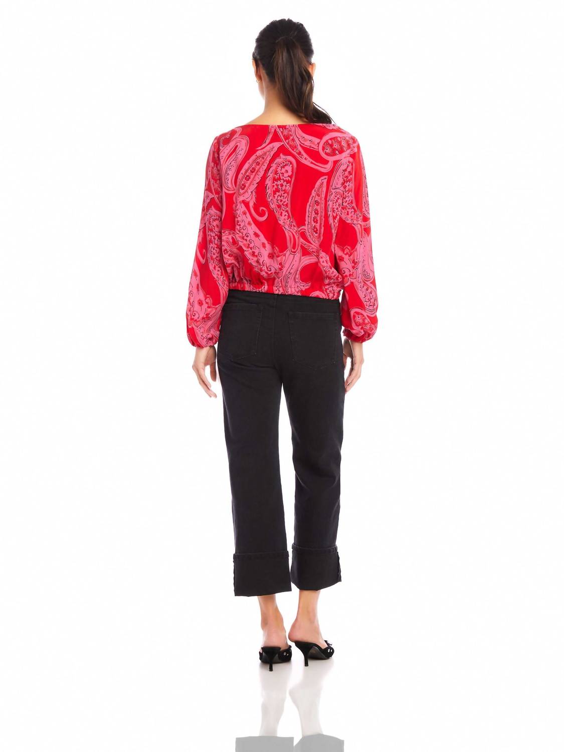Fifteen Twenty - Claudine Tie-waist Paisley Print Top