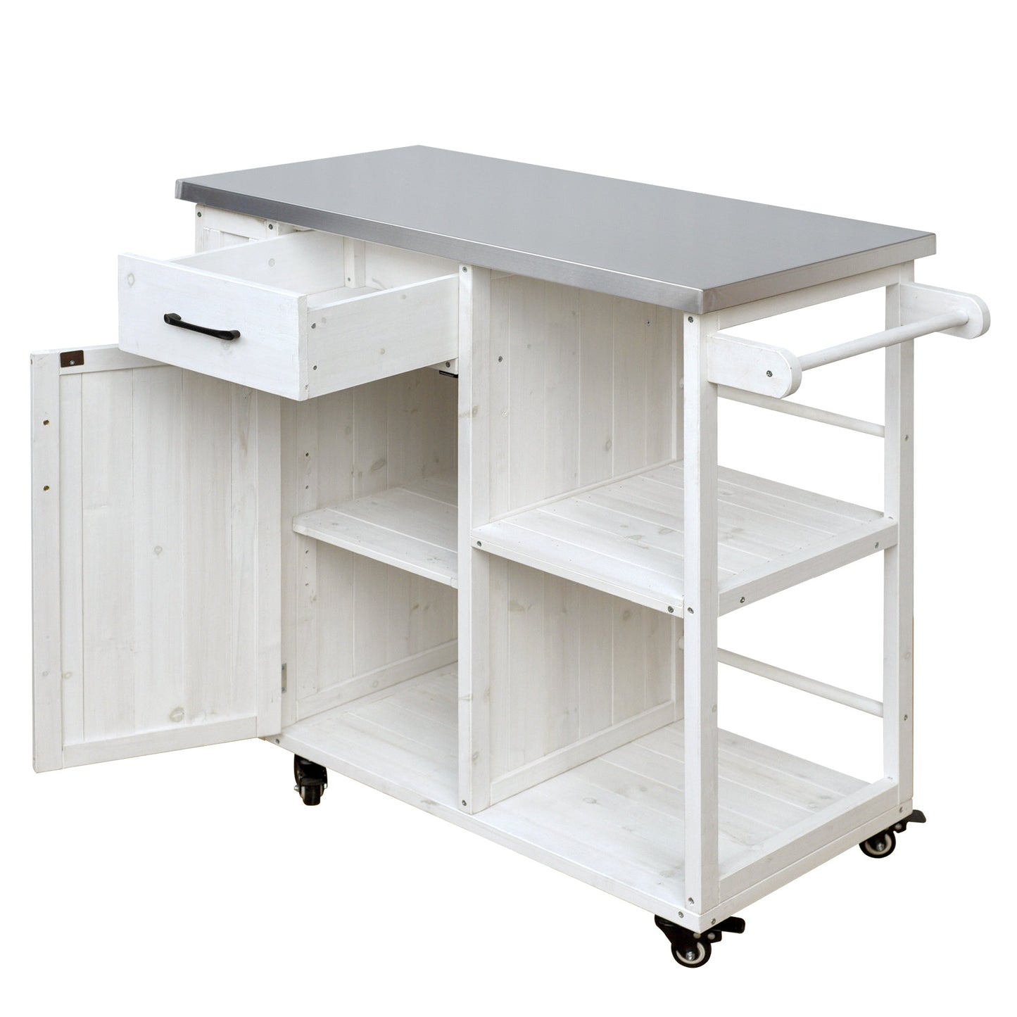 Outdoor Kitchen Island Fir Wood Prep Station
