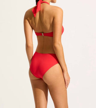 Seafolly - Top de biquíni estilo bandeau com alças finas