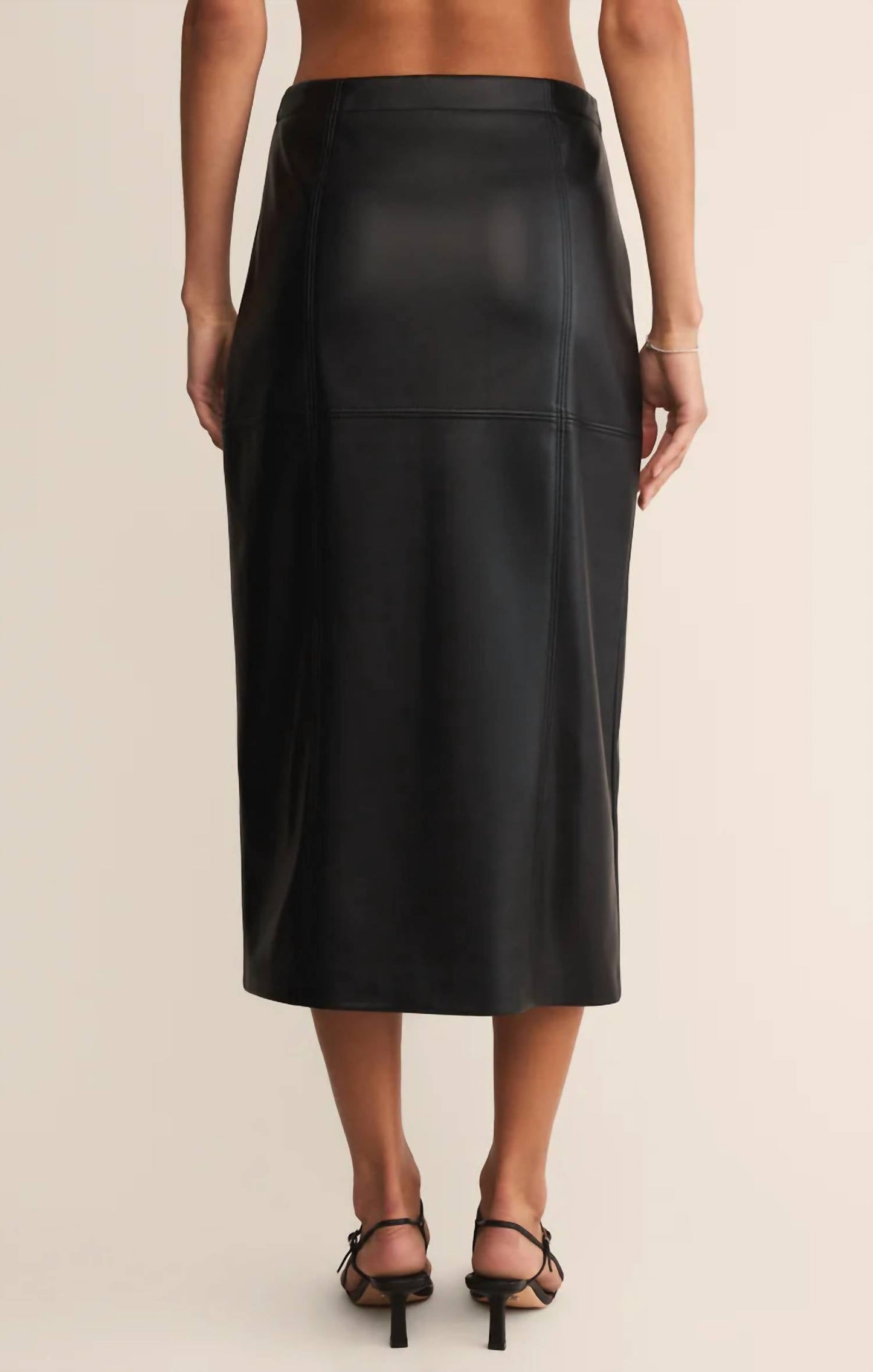 Z Supply - Reine Vegan Leather Midi Skirt