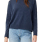 French Connection Jeanie Babysoft Mock Neck Sweater in Navy Mel, Size X-Small