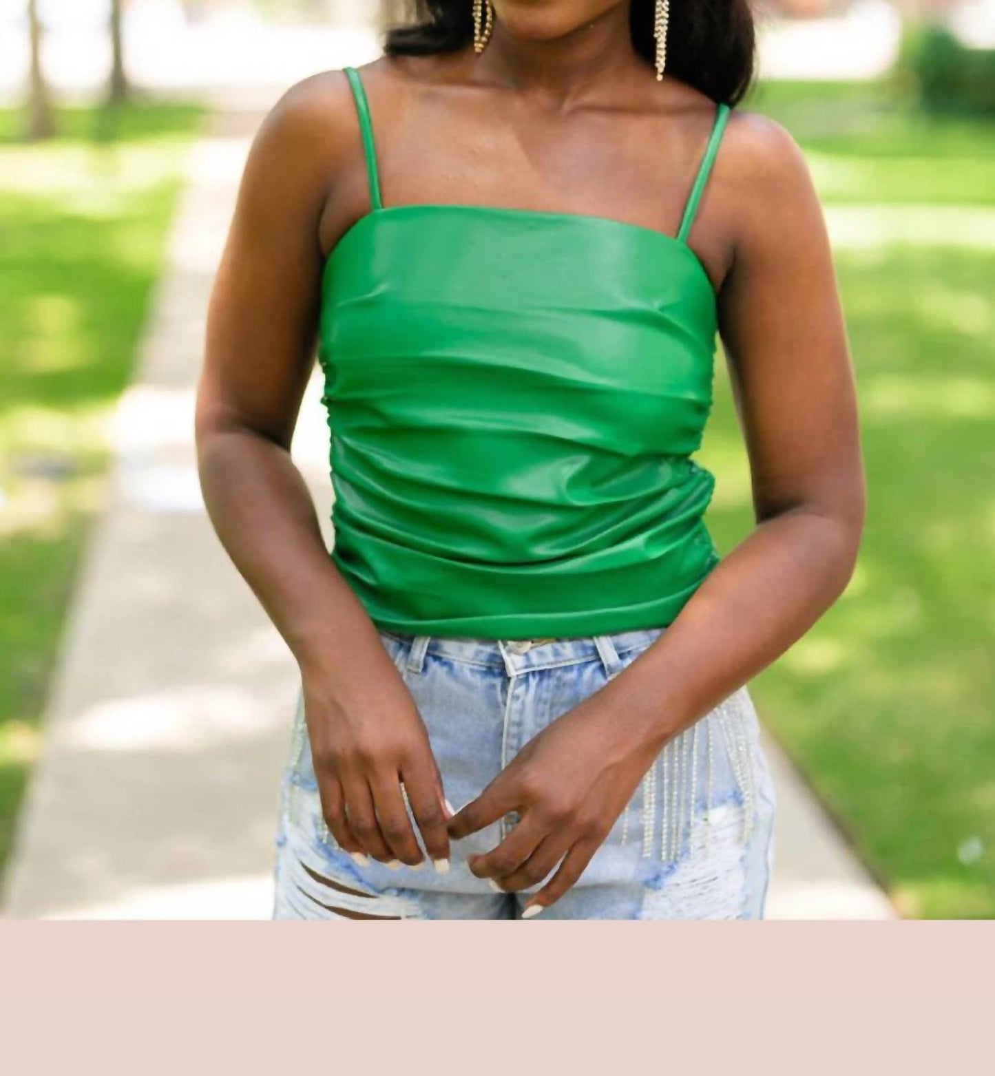 Buddylove - Jolie Vegan Leather Cropped Tank Top