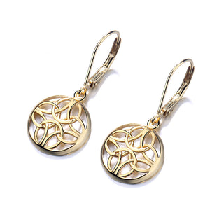 Sterling Silver Lever-Back Celtic Earring