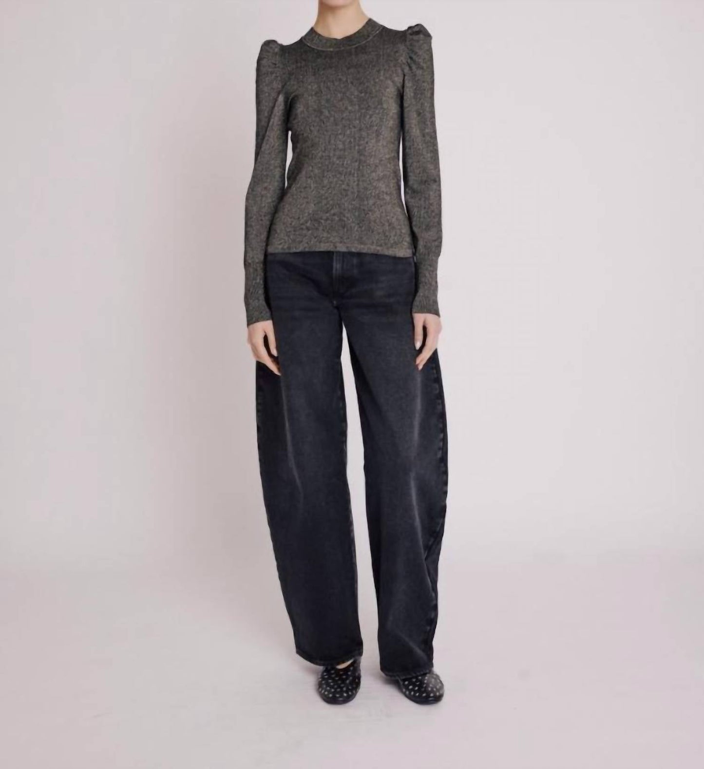 Berenice - Astra Lurex Mock Neck Top