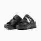 All Black - Women's Double Collar Slide Sandals