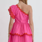 Entro - One Shoulder Valentine Mini Dress