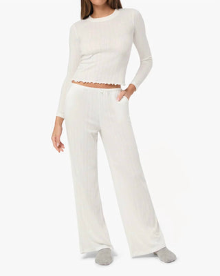 We Wore What - Pijama de manga comprida Pointelle