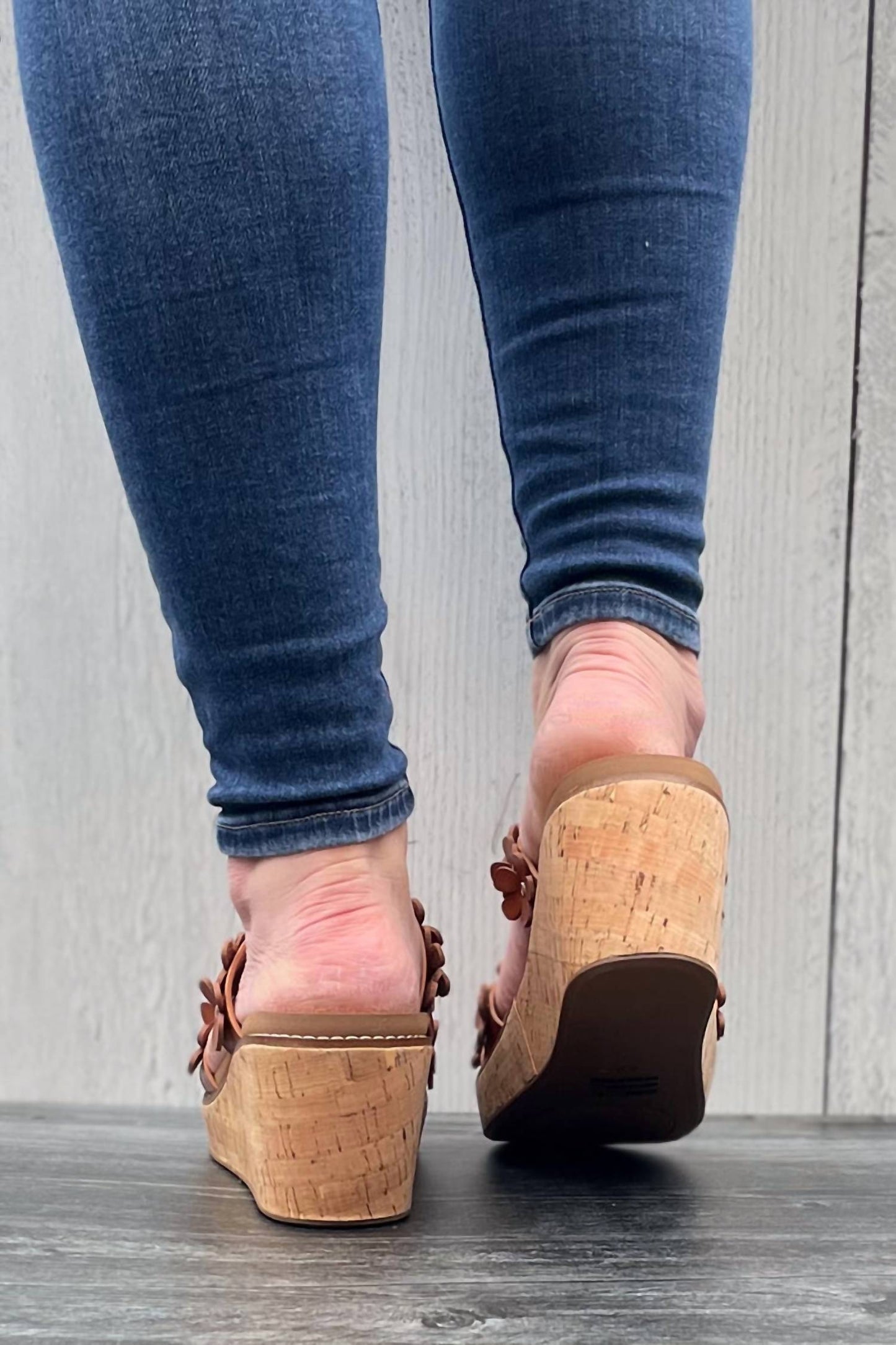 Corkys Footwear - Women's Flower Trim Wedge Sandals