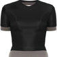 Christopher Esber - Sheer Overlay Loophole Ribbed Baby Tee