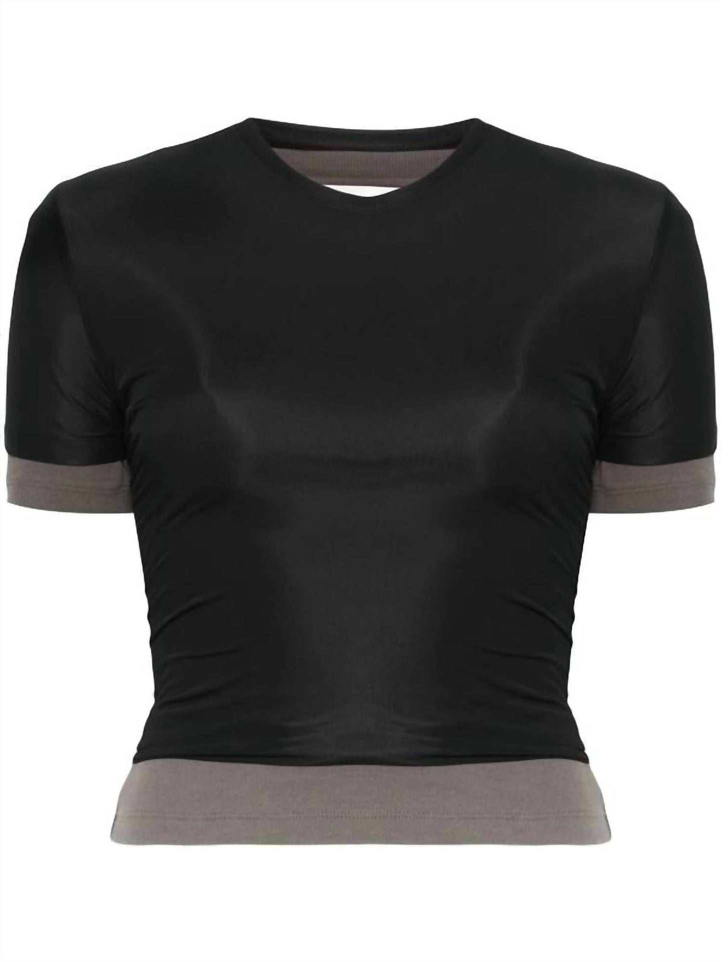 Christopher Esber - Sheer Overlay Loophole Ribbed Baby Tee