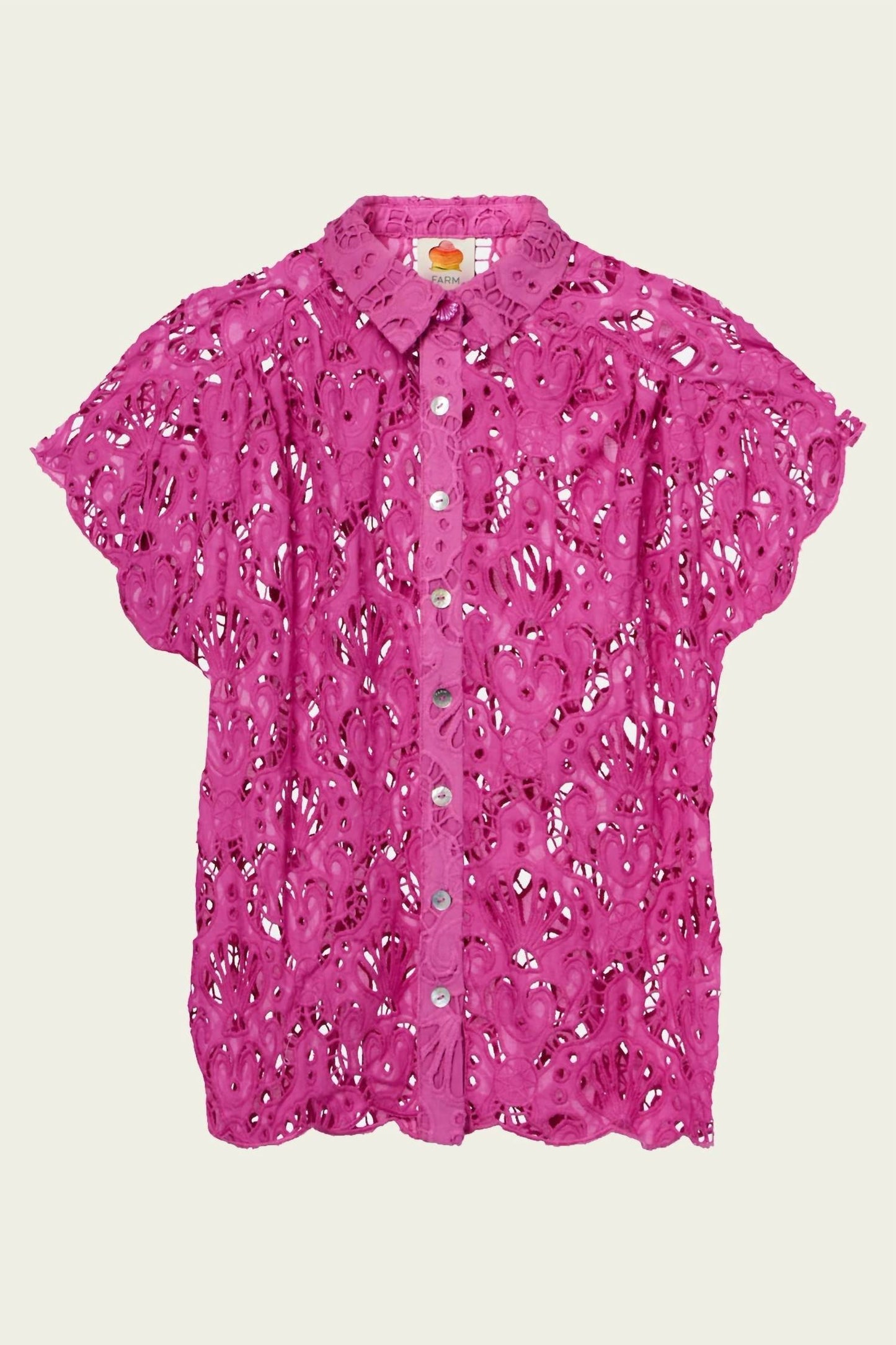 Farm Rio - Seashell Eyelet Shirt