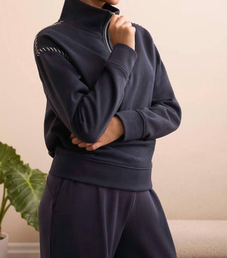 Tribal - Women's Zip Funnel Neck Top