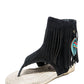 French Blu - Women's Yvette Thong Fringe Detailed Flats Sandals