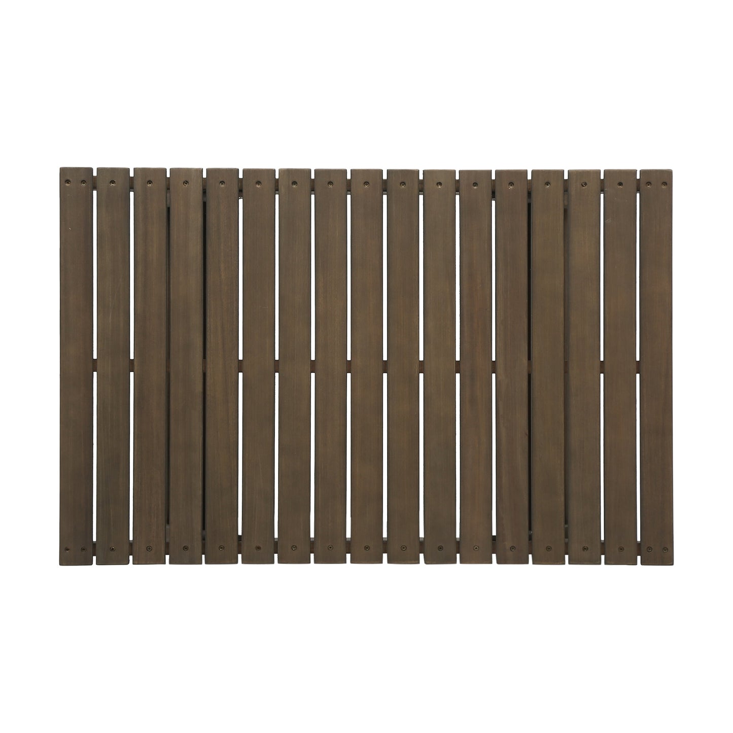 Outdoor Acacia Wood Coffee Table with Open Slat Design, Grey