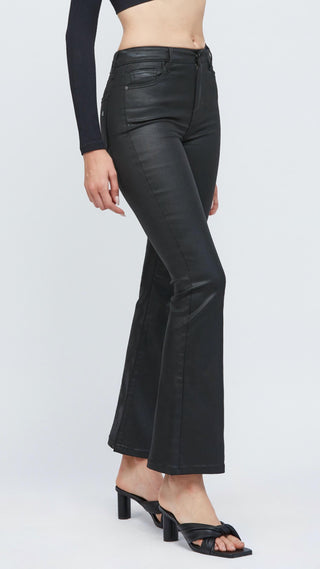 Hidden - High Rise Coated Flare Jean