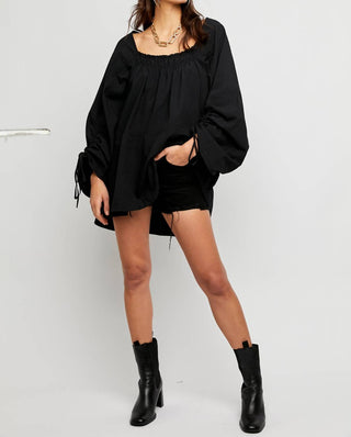 Free People - Brynn Puff Sleeves Square Neck Tunic