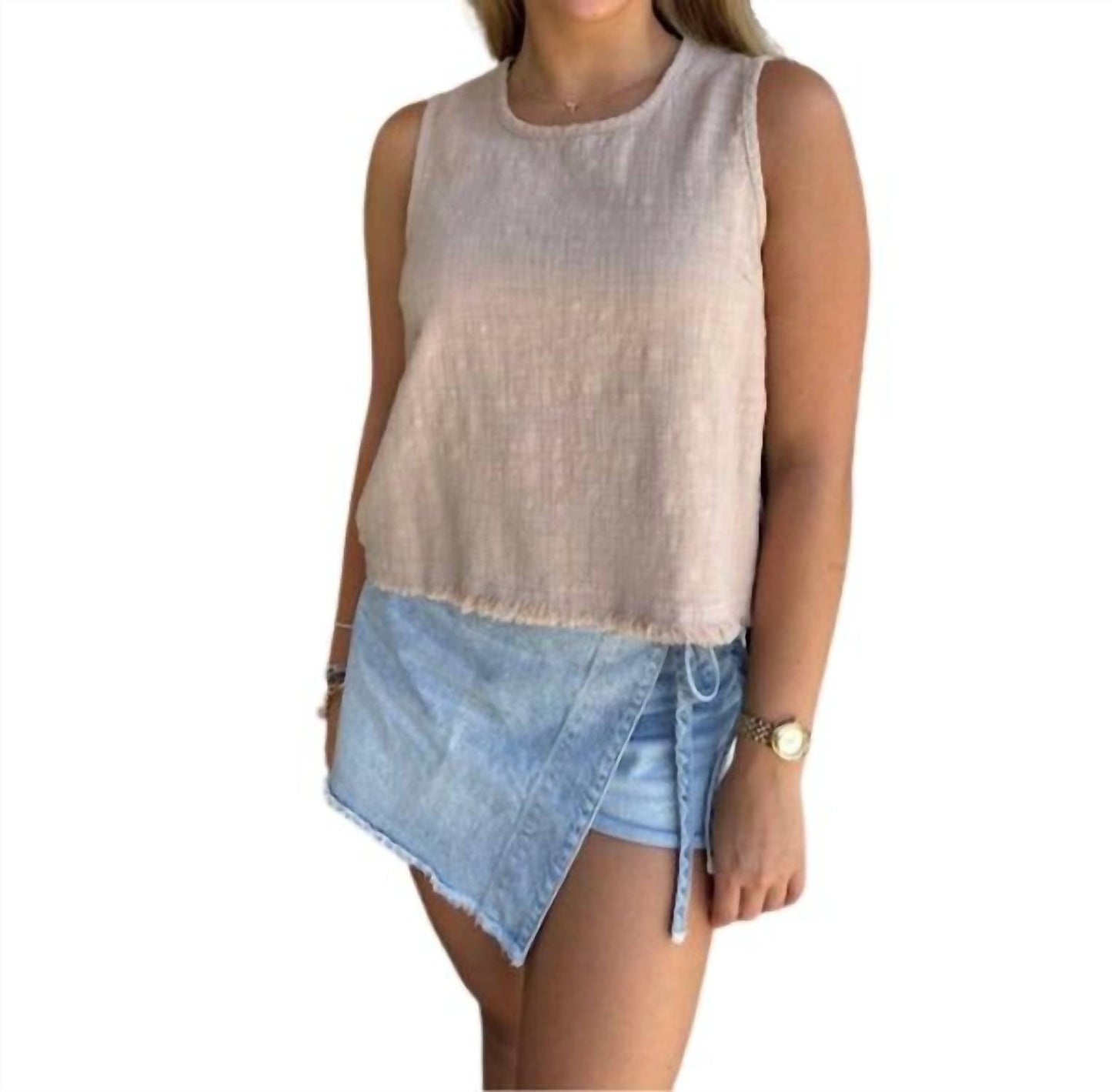 Bobi - Shell Sleeveless Tank Top