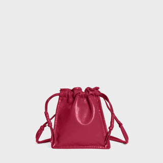 Lemiz - Bolsa feminina mini Bowie com cordão e tiracolo de couro