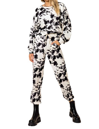 8586 - Calça de moletom estilo jogger tie-dye