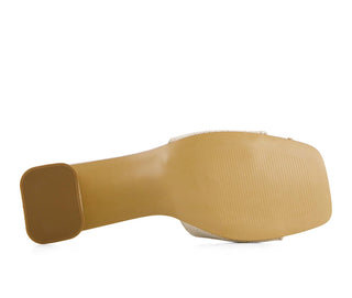 Andrea - Sandálias de Salto Feminino Slip On