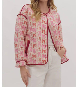 Entro - Jaqueta acolchoada com laço