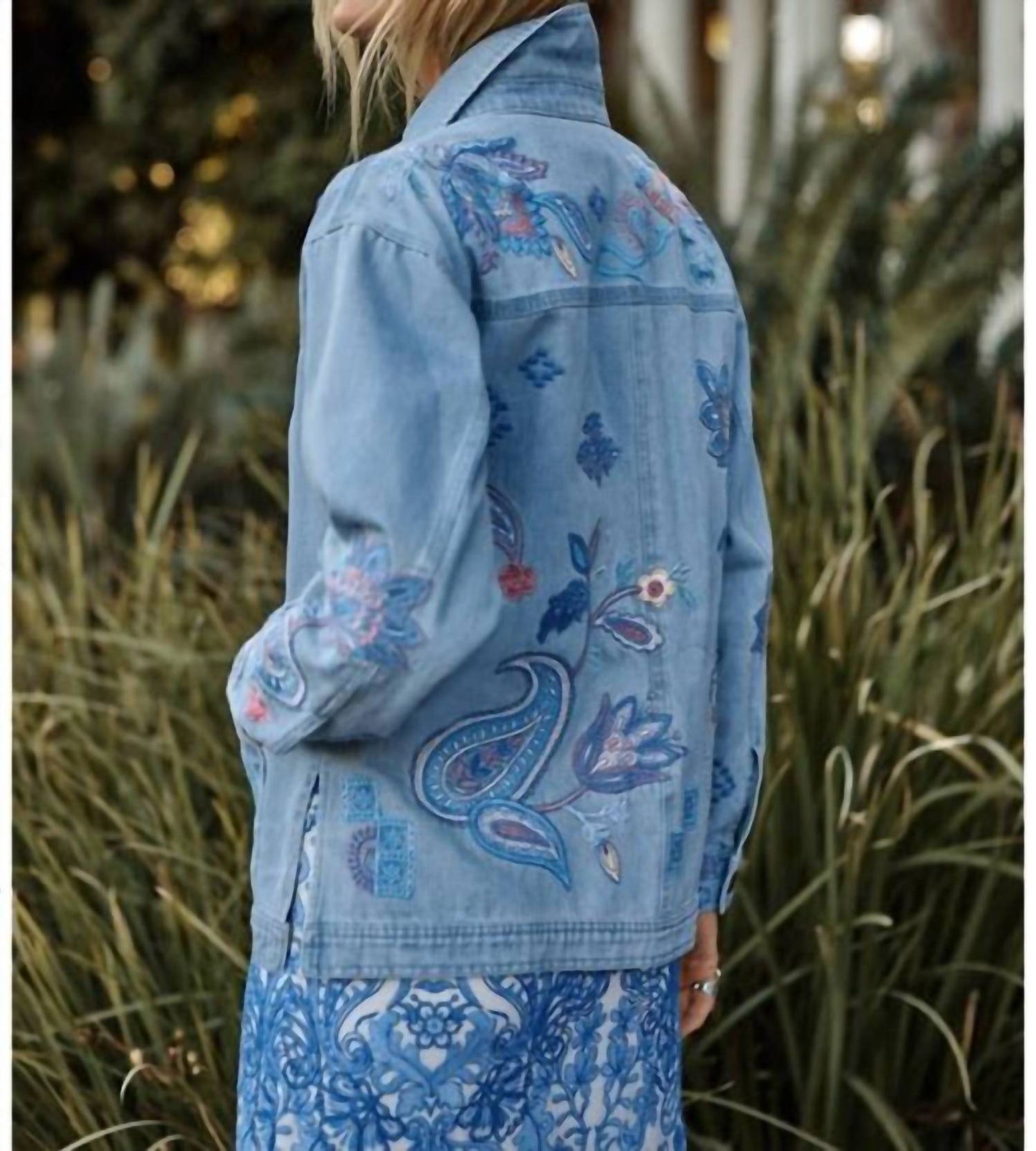 Johnny Was - TRAPUNTO DENIM CHORE JACKET NEILLY