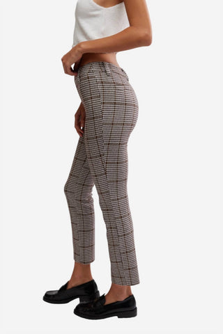 Free People - Calça Molly Plaid Slim