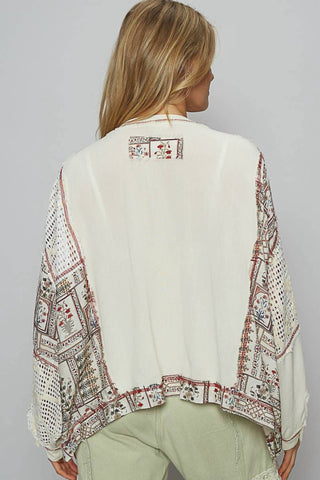 Pol - Blusa Floral Contrastante