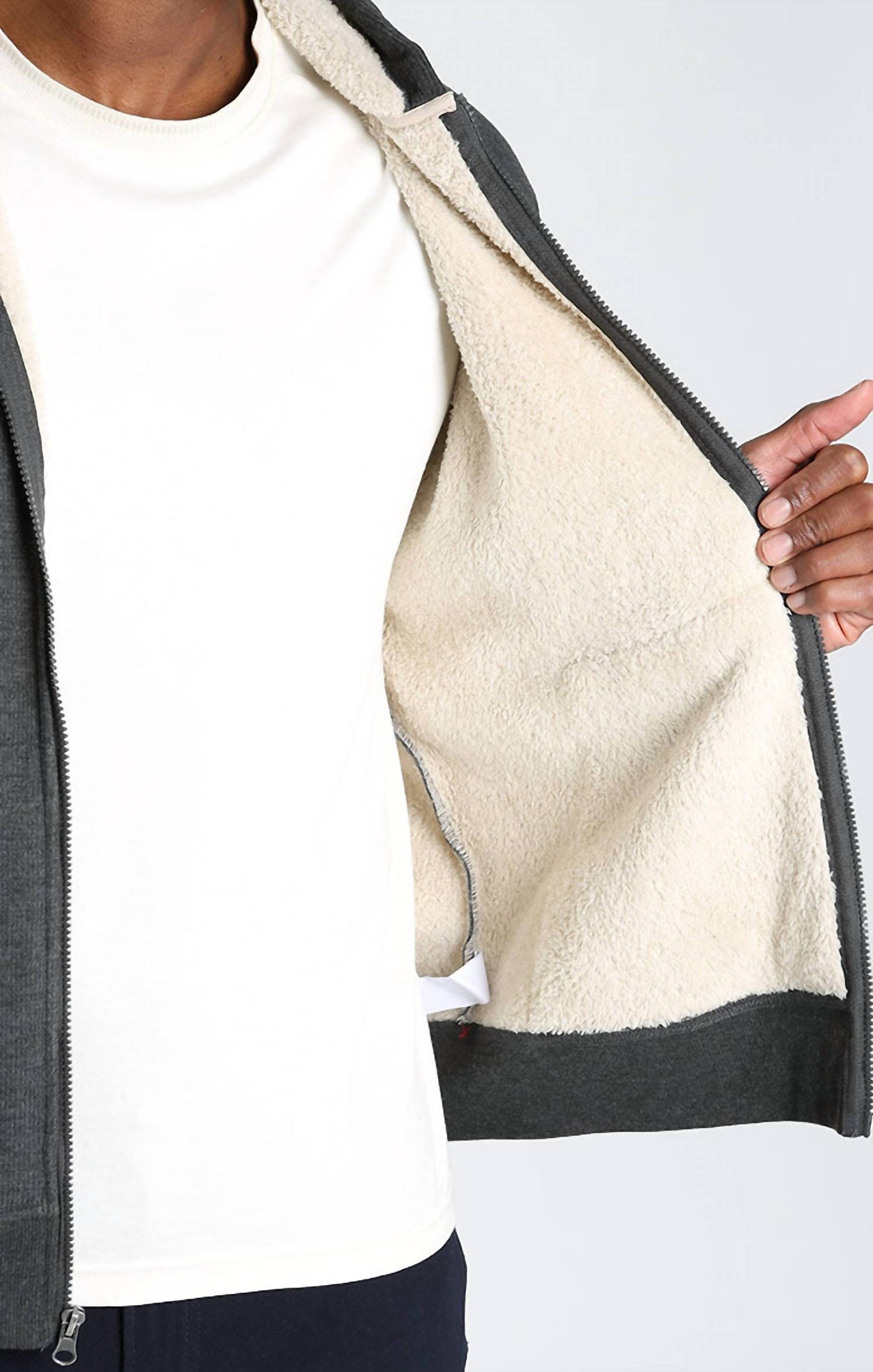 Jachs New York - Sherpa Lined Waffle Hoodie