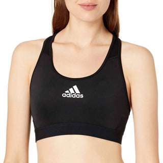 Adidas - Sutiã esportivo feminino com suporte médio e costas nadador