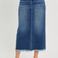 Risen - High Rise Frayed Long Pencil Skirt
