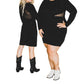 2Flyco - Long Sleeve Aztec Back Zip Dress