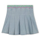 Billieblush - Kids Pleated Denim Skirt W/ Rickrack Embroidery On Waist