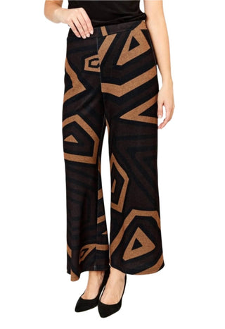 Frank Lyman - Calças de malha de perna larga