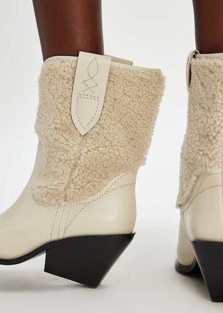 Free People - Women's Pitchfork Point Shearling Western Boots
