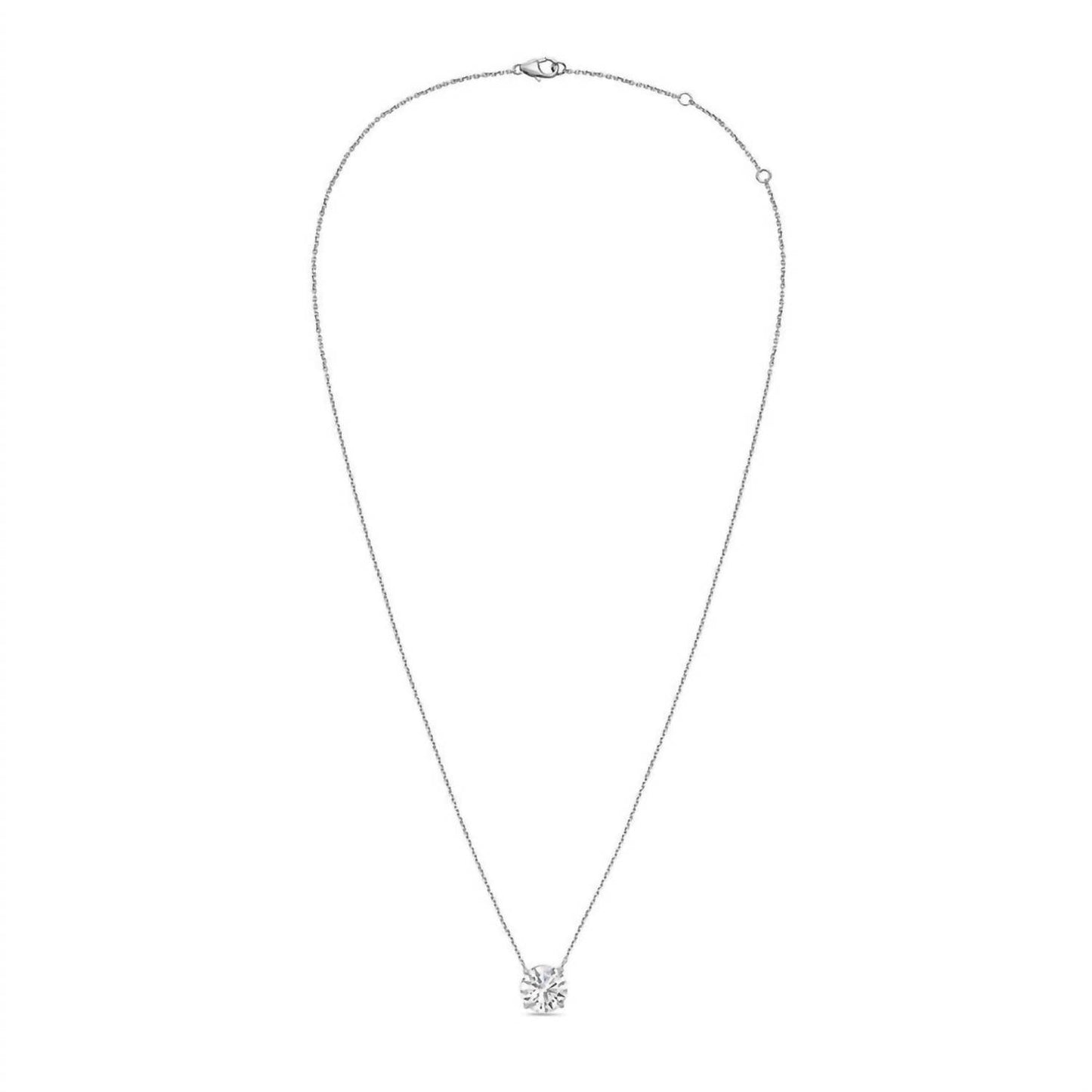 Diana M Jewels - 4.00 Cts Lab Grown Diamond Solitaire Pendant Necklace