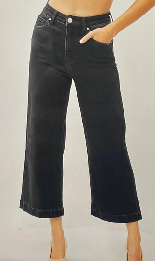 Risen - Black High Rise Ankle Jeans